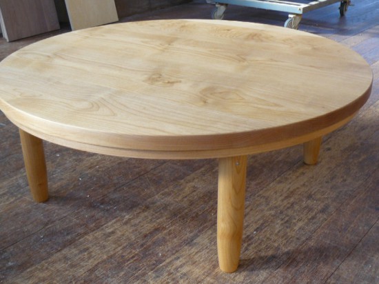 シンプルな無垢材丸（円形）こたつテーブル オーダー家具・手作り家具なら〔アイコー家具〕へ